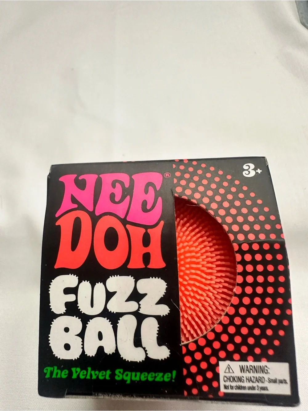 Nee Doh Fuzz Ball Red Velvet Squeeze